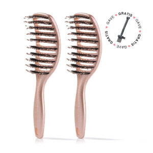 2 stk. Curvy Brush + Gratis Gave - 2 stk Shiny Rose (Spar 24%) + Gratis Cleaning Brush - Yuaia