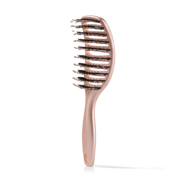 Curvy Brush - Hårbørste med vildsvinehår - Shiny Rose - Yuaia