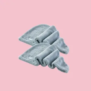 Mikrofiber håndklæde til hår - Lyseblå 2 stk - Spar 15% - Yuaia