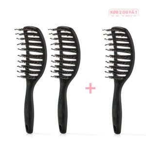 Curvy Brush Køb 2 stk, få 1 stk gratis - 2 stk Soft Black + 1 stk gratis - Yuaia