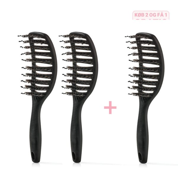 Curvy Brush Køb 2 stk, få 1 stk gratis - 2 stk Soft Black + 1 stk gratis - Yuaia