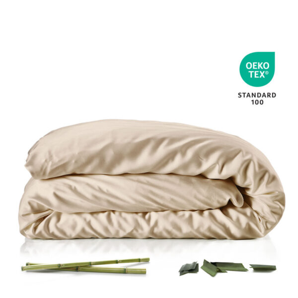 Bambus Dynebetræk - 1 stk / Champagne - 140x200 - Yuaia