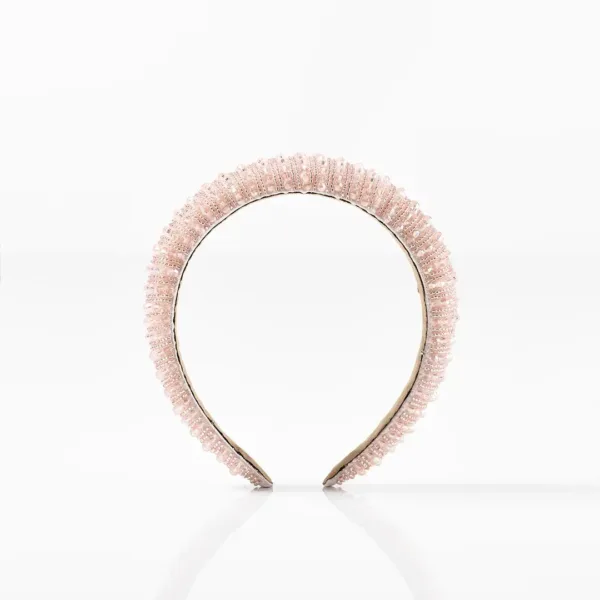 Hårbøjle - Glimmer - Rosa med sten - Yuaia Haircare