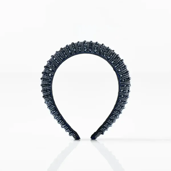 Hårbøjle - Glimmer - Navy med sten - Yuaia Haircare