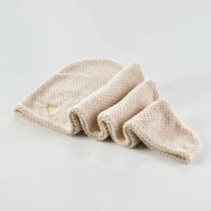 Mikrofiber håndklæde til hår - Sand - Yuaia