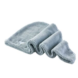 Mikrofiber håndklæde til hår - Lyseblå - Yuaia