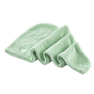 Mikrofiber håndklæde til hår - Grøn - Yuaia