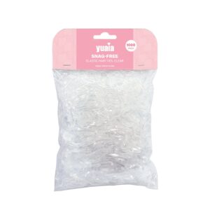 Snag-free hårelastikker, 1000 stk - Transparant - Yuaia Haircare