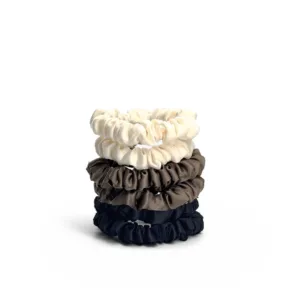 6-pak Soft Satin Scrunchies Small - Coffee - Yuaia