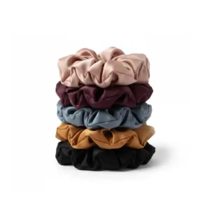 5-pak Soft Satin Scrunchies Medium - Inka - Yuaia